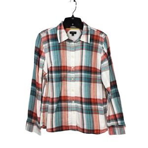 Talbots Women's Plaid Button Up Shirt - MP